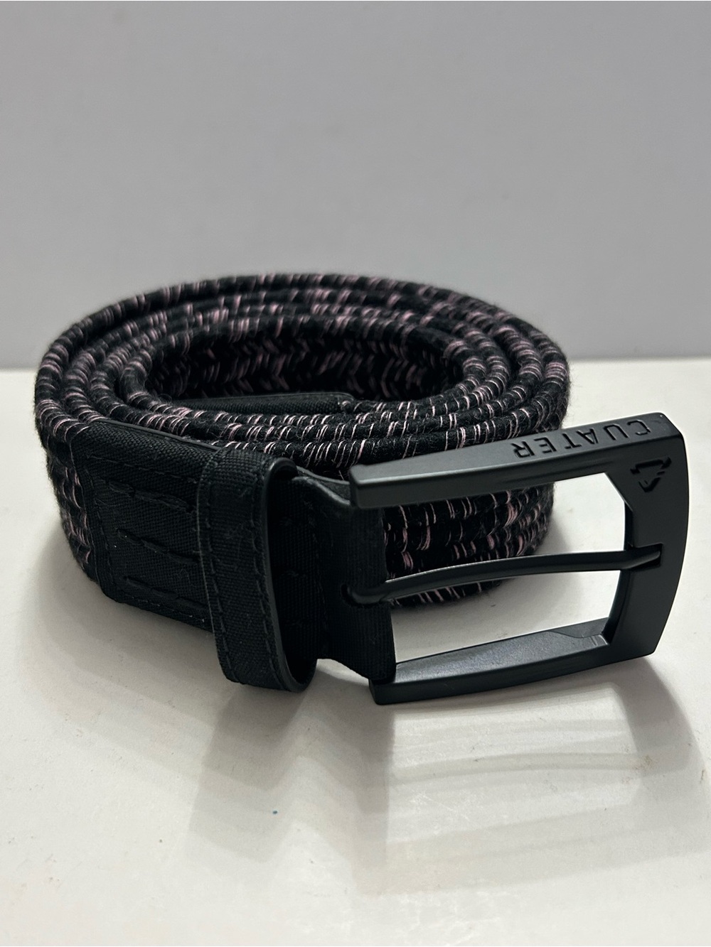 TravisMathew Cuater Popsicle Belt Stretch Woven Golf Belt Black Sea Pink M